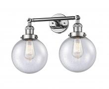 Innovations Lighting 208-PC-G204-8-LED - Beacon - 2 Light - 19 inch - Polished Chrome - Adjustable Bath Vanity Light
