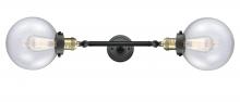Innovations Lighting 208L-BAB-G204-8-LED - Beacon - 2 Light - 8 inch - Black Antique Brass - Adjustable Bath Vanity Light