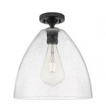 Innovations Lighting 434-1F-BK-GBD-124 - Crown Point - 1 Light - 12 inch - Matte Black - Flush Mount